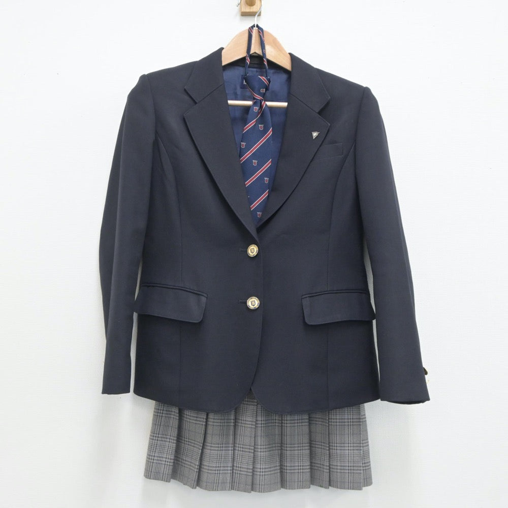 【中古】大阪府 花園高等学校 女子制服 5点（ブレザー・スカート）sf019539