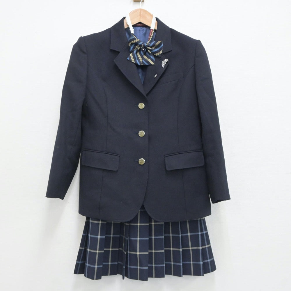 【中古】群馬県 高崎商科大学附属高等学校 女子制服 5点（ブレザー・スカート）sf019540