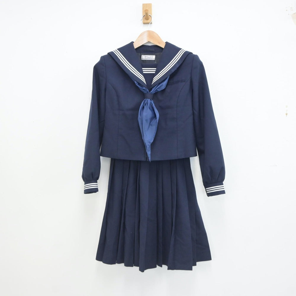 【中古】秋田県 大仙市立大曲中学校 女子制服 2点（セーラー服・スカート）sf019670