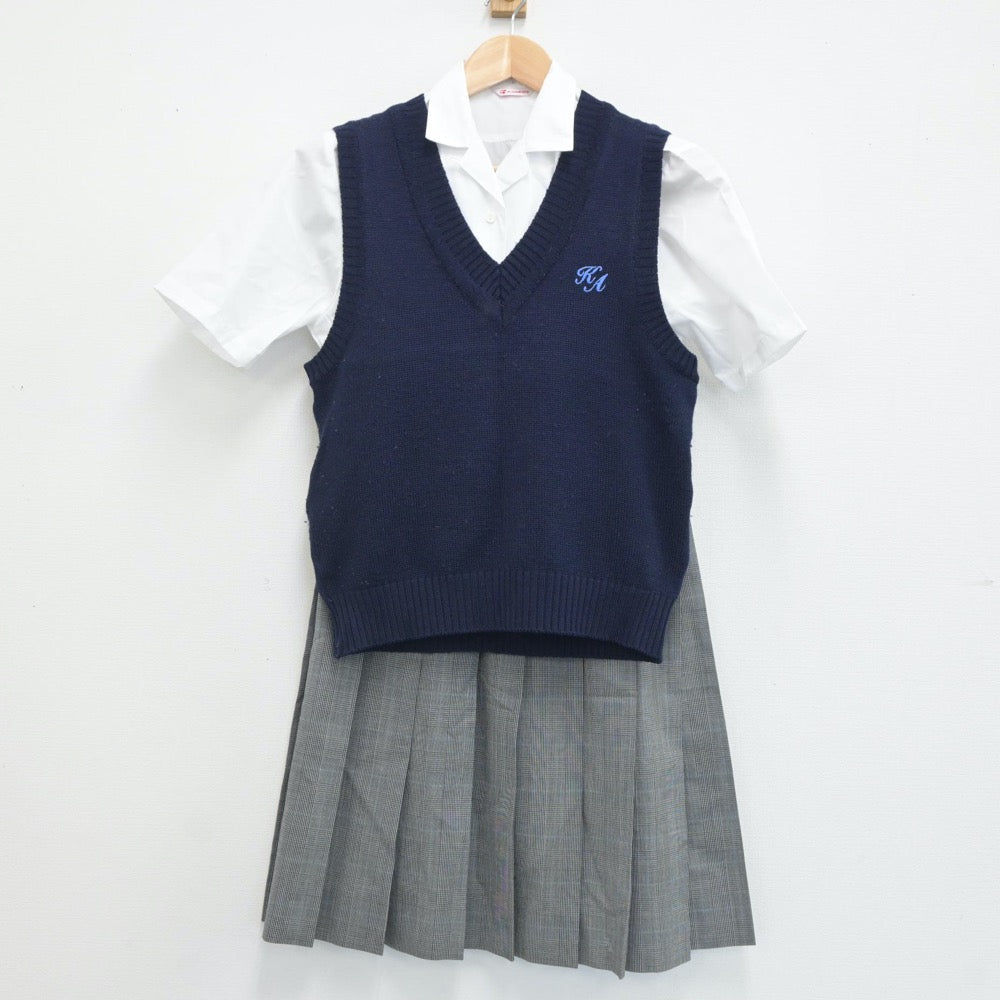 中古制服】埼玉県 熊谷農業高等学校 女子制服 3点（シャツ・ニットベスト・スカート）sf019702【リサイクル学生服】 | 中古制服通販パレイド