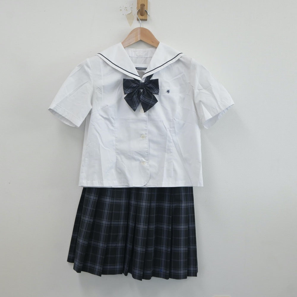 【中古】東京都 都立晴海総合高等学校 女子制服 4点（セーラー服・スカート）sf019856