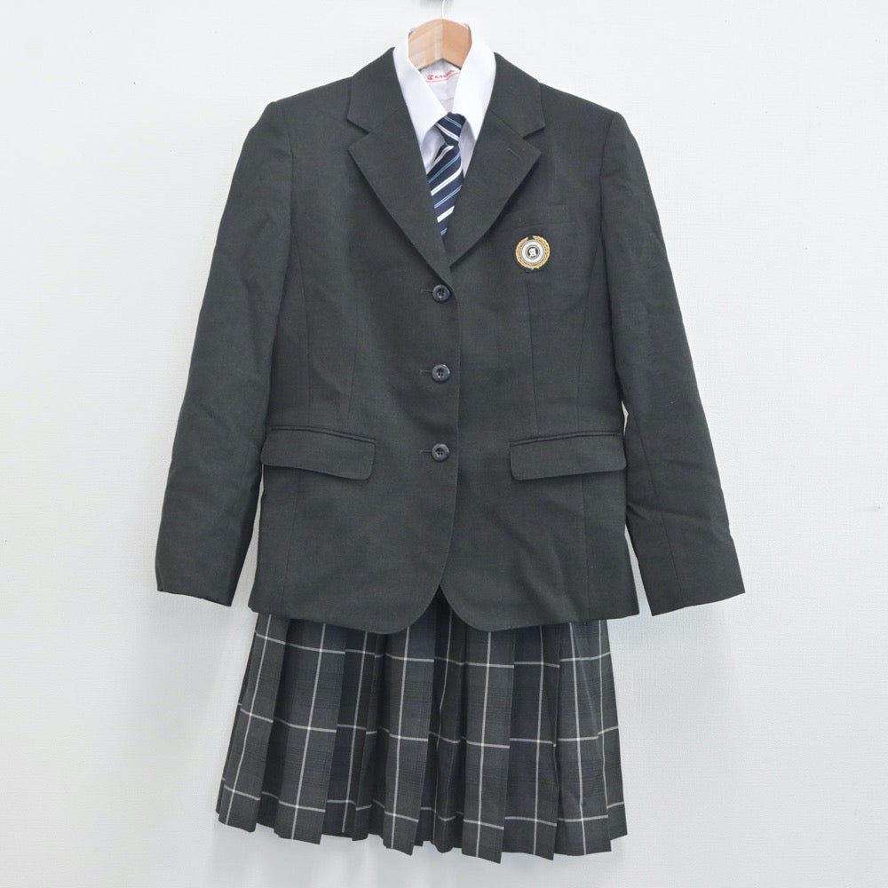 【中古】北海道 北海道札幌厚別高等学校 女子制服 5点（ブレザー・シャツ・ニット・スカート）sf019907