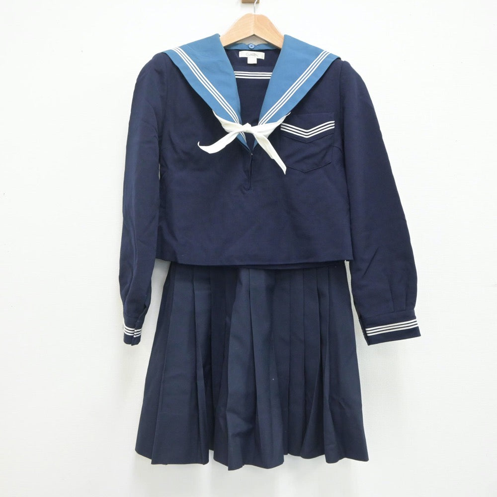 中古制服】大阪府 清水谷高等学校 女子制服 3点（セーラー服・スカート