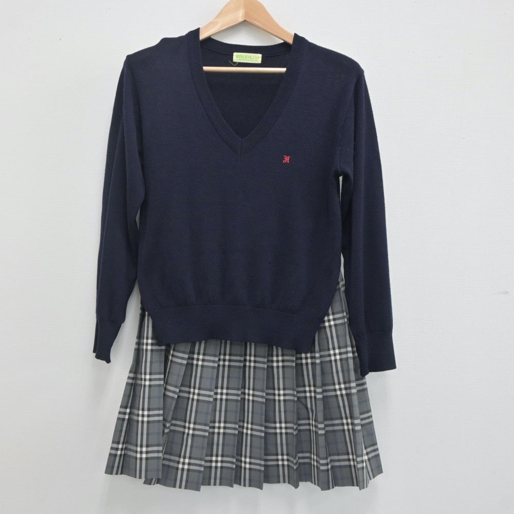 中古制服】大阪府 阪南大学高等学校 女子制服 2点（ニット・スカート）sf020233【リサイクル学生服】 | 中古制服通販パレイド