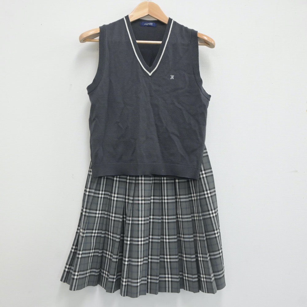 中古制服】大阪府 阪南大学高等学校 女子制服 2点（ニットベスト・スカート）sf020234【リサイクル学生服】 | 中古制服通販パレイド