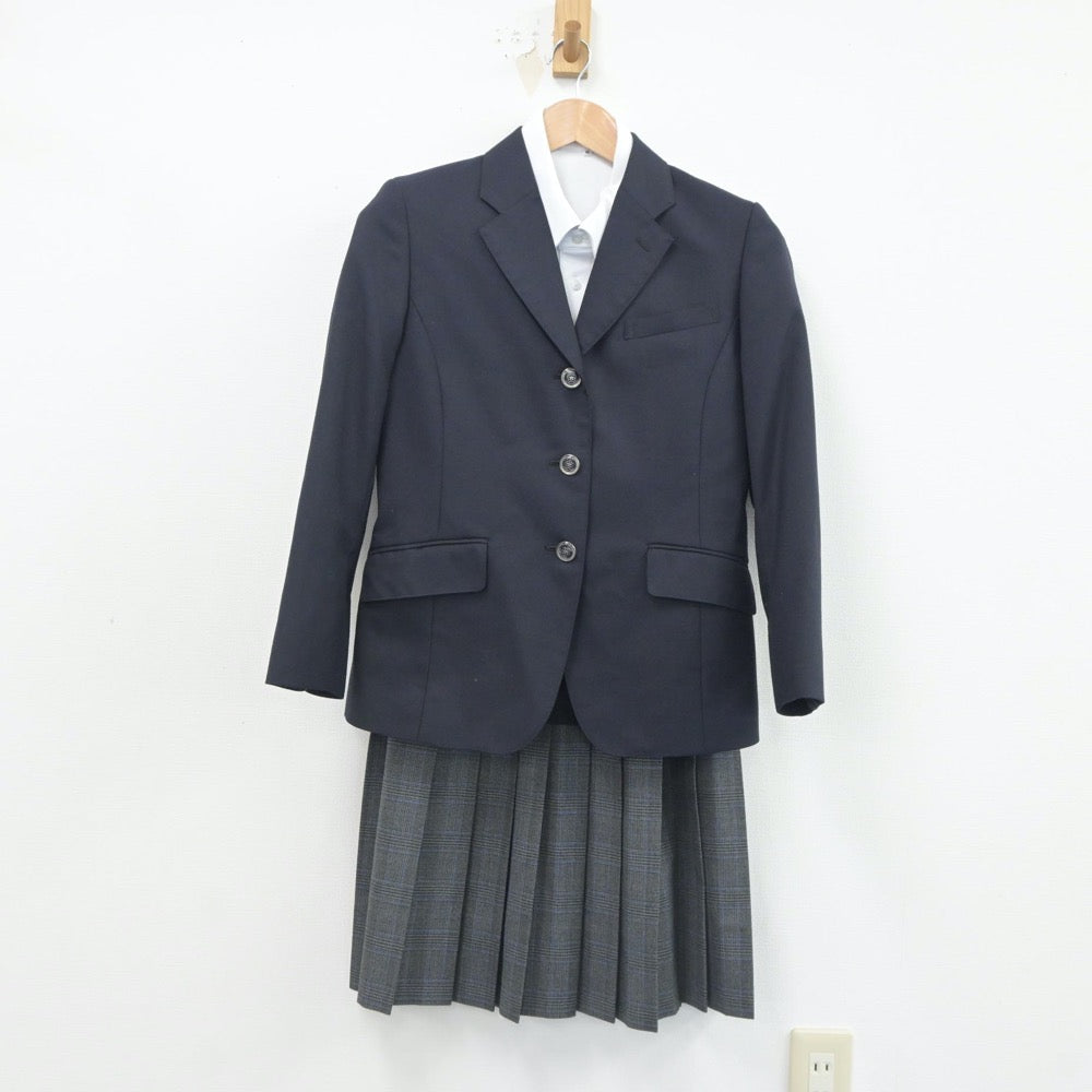 中古制服】福岡県 北九州市立本城中学校 女子制服 3点（ブレザー