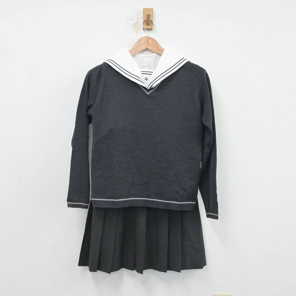 中古制服】愛媛県 新居浜西高等学校 女子制服 4点（ニット・セーラー服・スカート）sf020867【リサイクル学生服】 | 中古制服通販パレイド