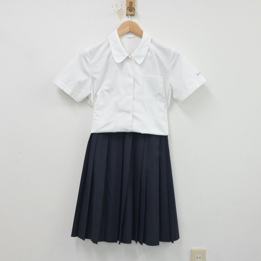 【中古】大阪府 清教学園高等学校 女子制服 3点（シャツ・スカート）sf021284