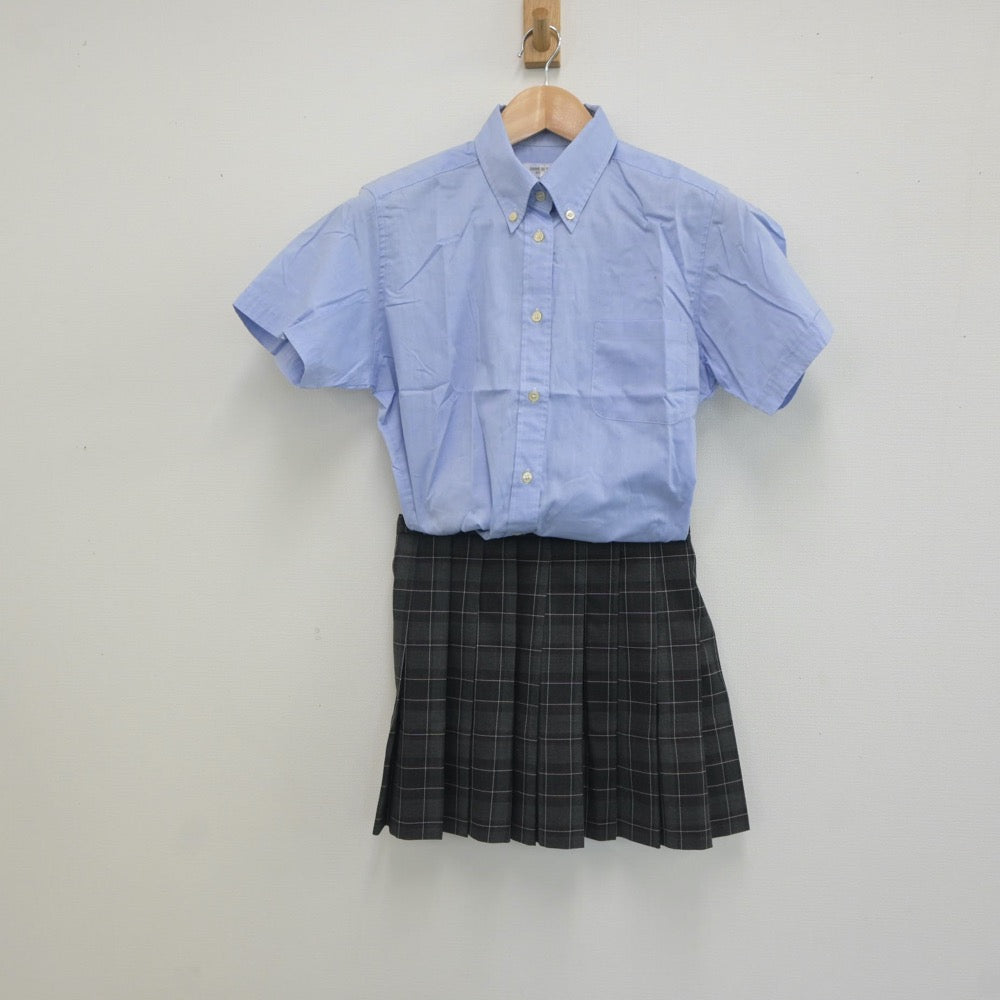 【中古】東京都 私立武蔵野高等学校 女子制服 2点（シャツ・スカート）sf021342