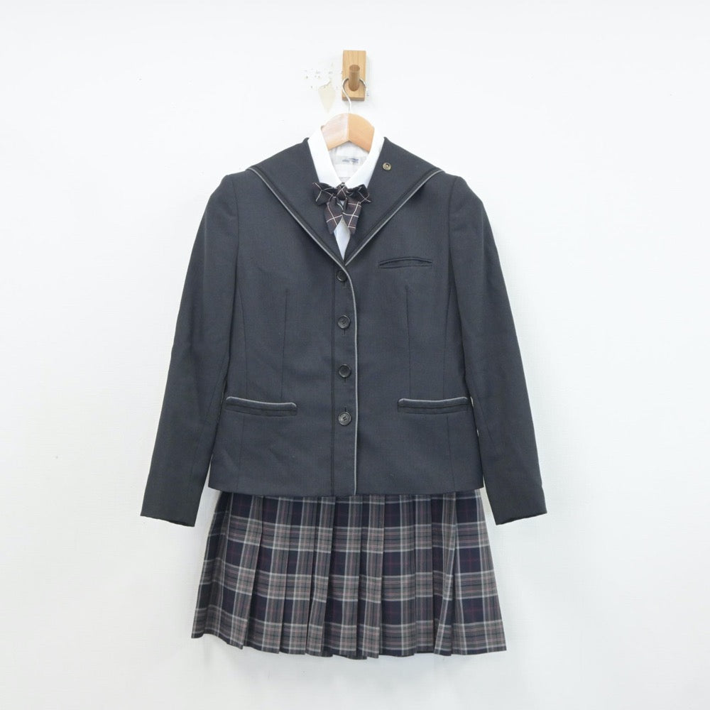 【中古】北海道 札幌光星高等学校 女子制服 5点（セーラー服・ニット・シャツ・スカート）sf021477