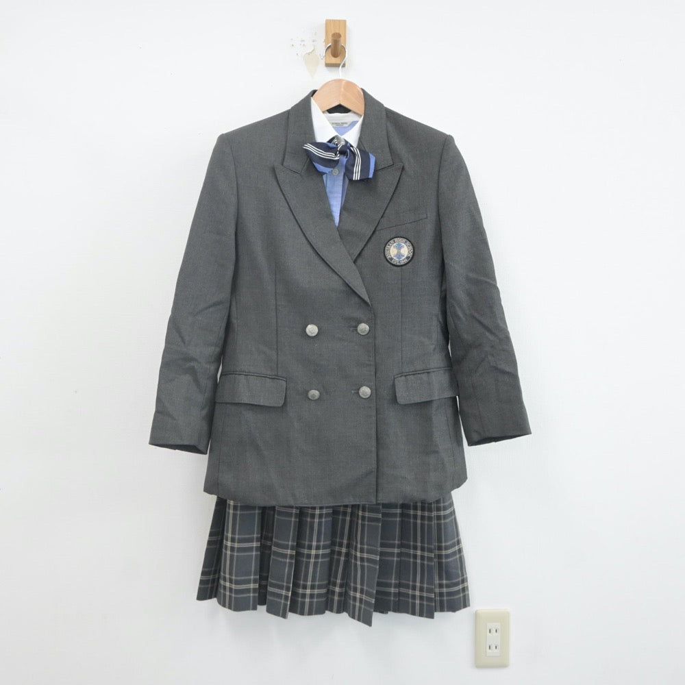 【中古】広島県 如水館高等学校 女子制服 4点（ブレザー・シャツ・スカート）sf021927