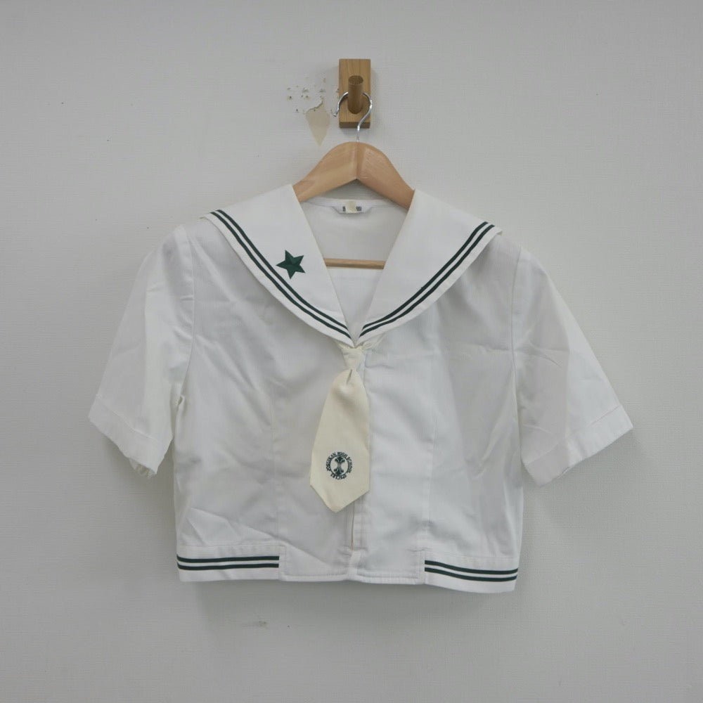 【中古】広島県 如水館高等学校 女子制服 2点（セーラー服）sf021936