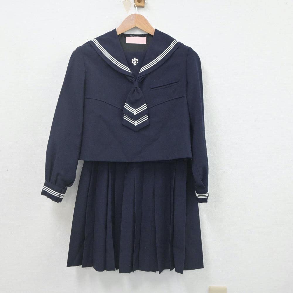 中古制服】東京都 白百合学園高等学校 女子制服 3点（セーラー服