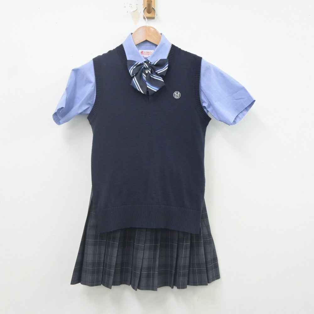 中古制服】東京都 朋優学院高等学校 女子制服 5点（ニットベスト