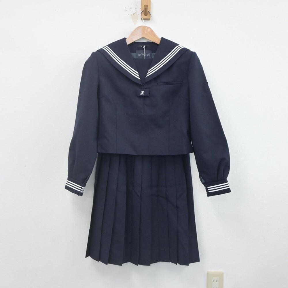 中古制服】千葉県 八木中学校 女子制服 2点（セーラー服