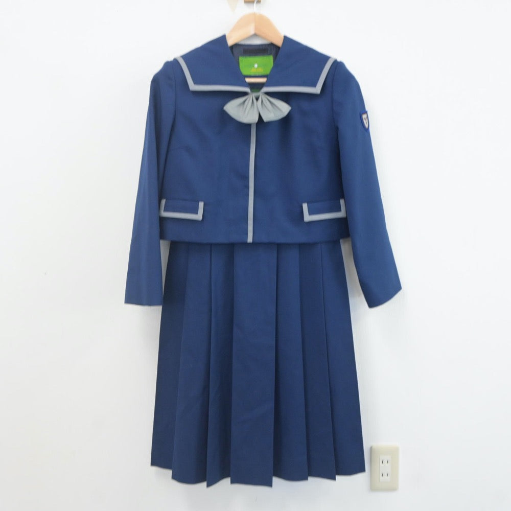 中古制服】鹿児島県 鹿児島中央高等学校 女子制服 5点（セーラー服 