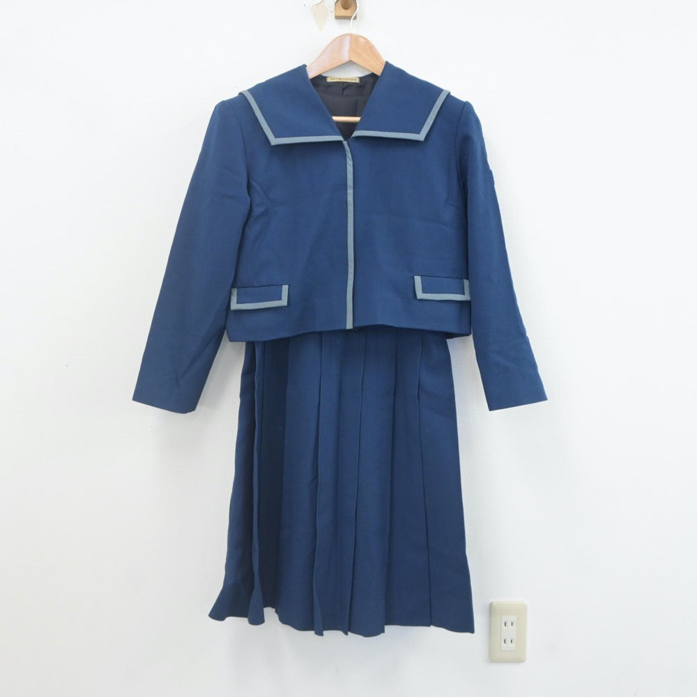 【中古】鹿児島県 鹿児島中央高等学校 女子制服 3点（セーラー服・ジャンパースカート）sf022507