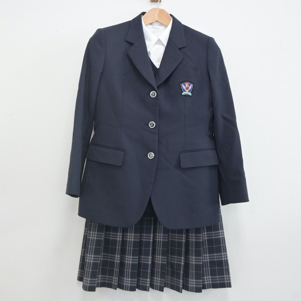 制服　レディース 中古】大阪府 八尾北高等学校 女子制服 4点 (ブレザー・スカート