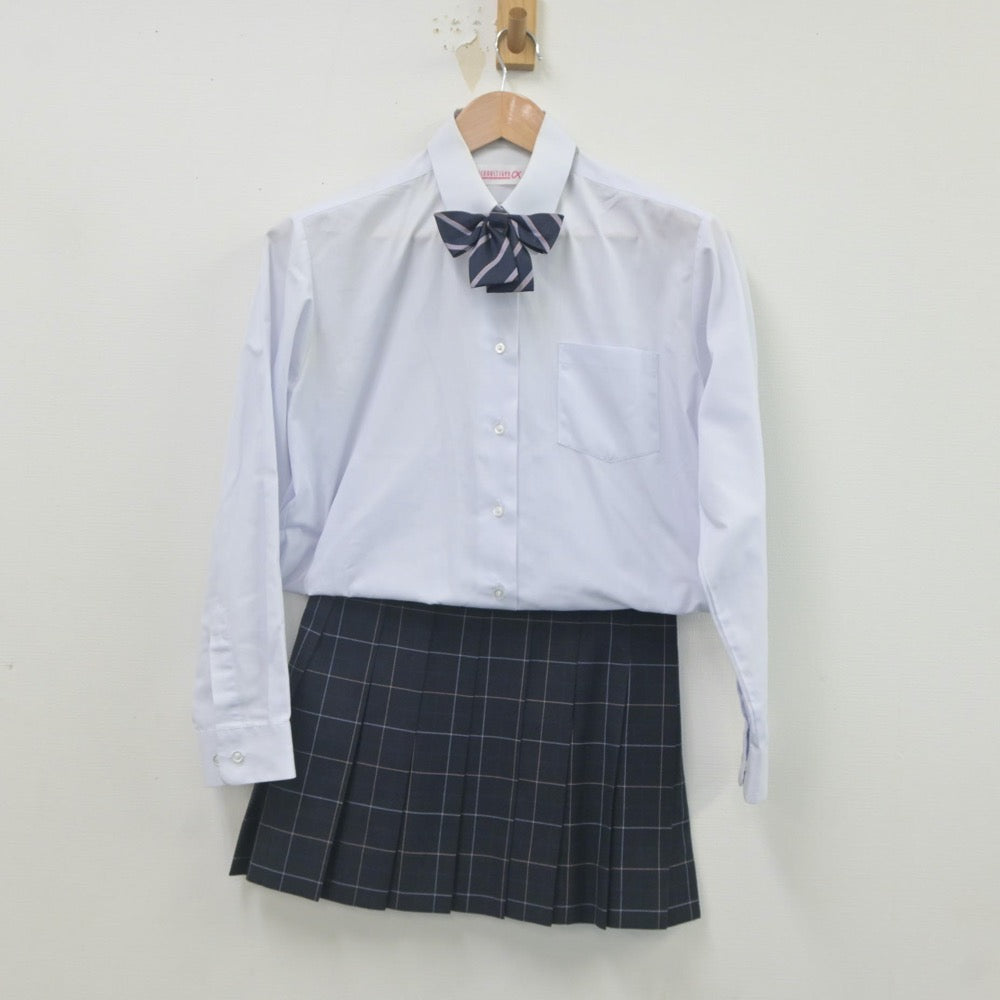 【中古】千葉県 市川昴高等学校 女子制服 3点（シャツ・スカート）sf023166