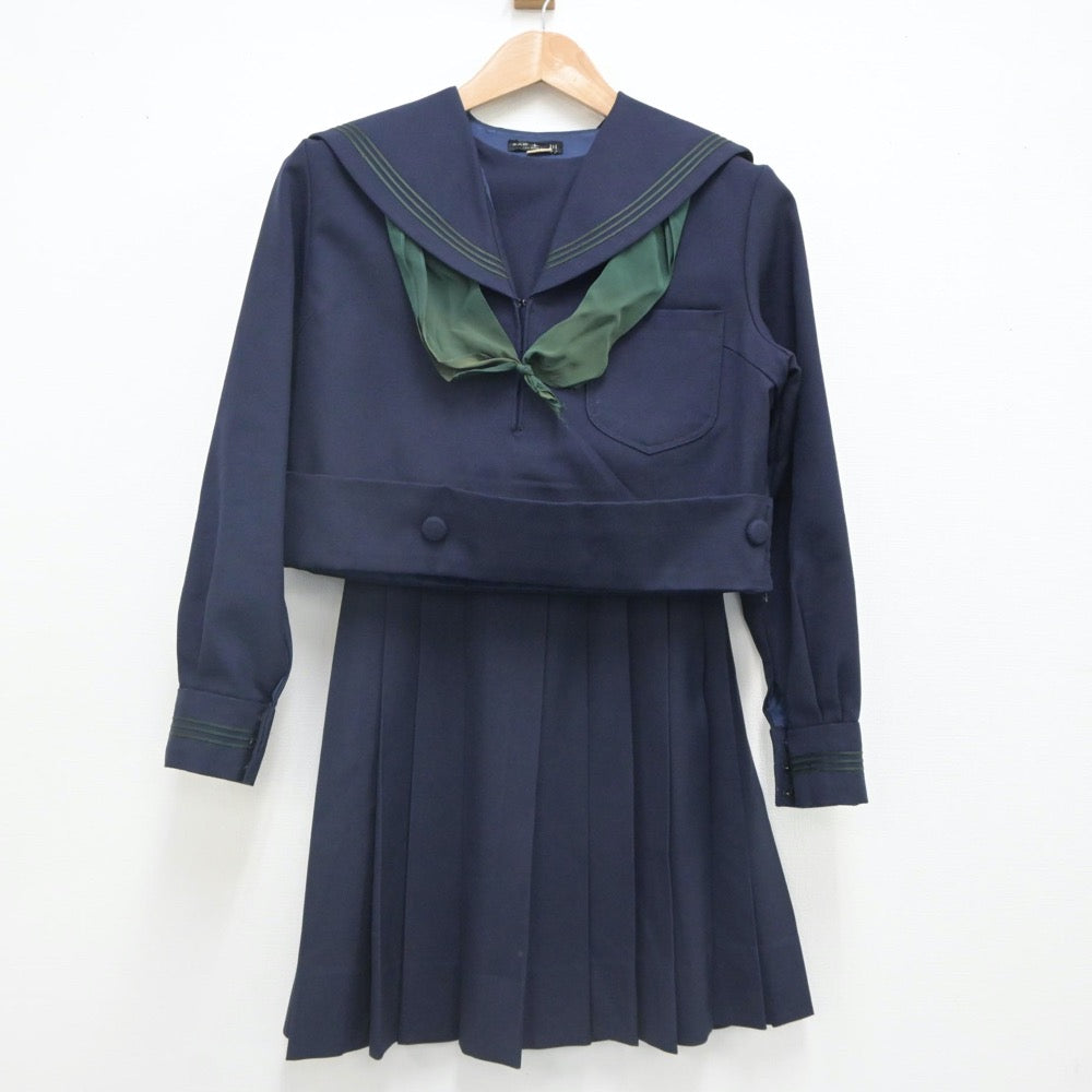 【中古】大阪府 樟蔭中学校・高等学校 女子制服 3点（セーラー服・スカート）sf023279