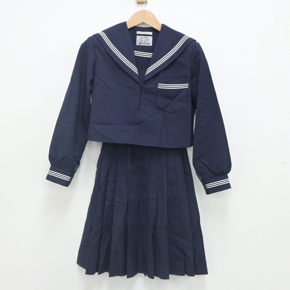 【中古】静岡県 浜松市立高等学校 女子制服 2点（セーラー服・スカート）sf023310