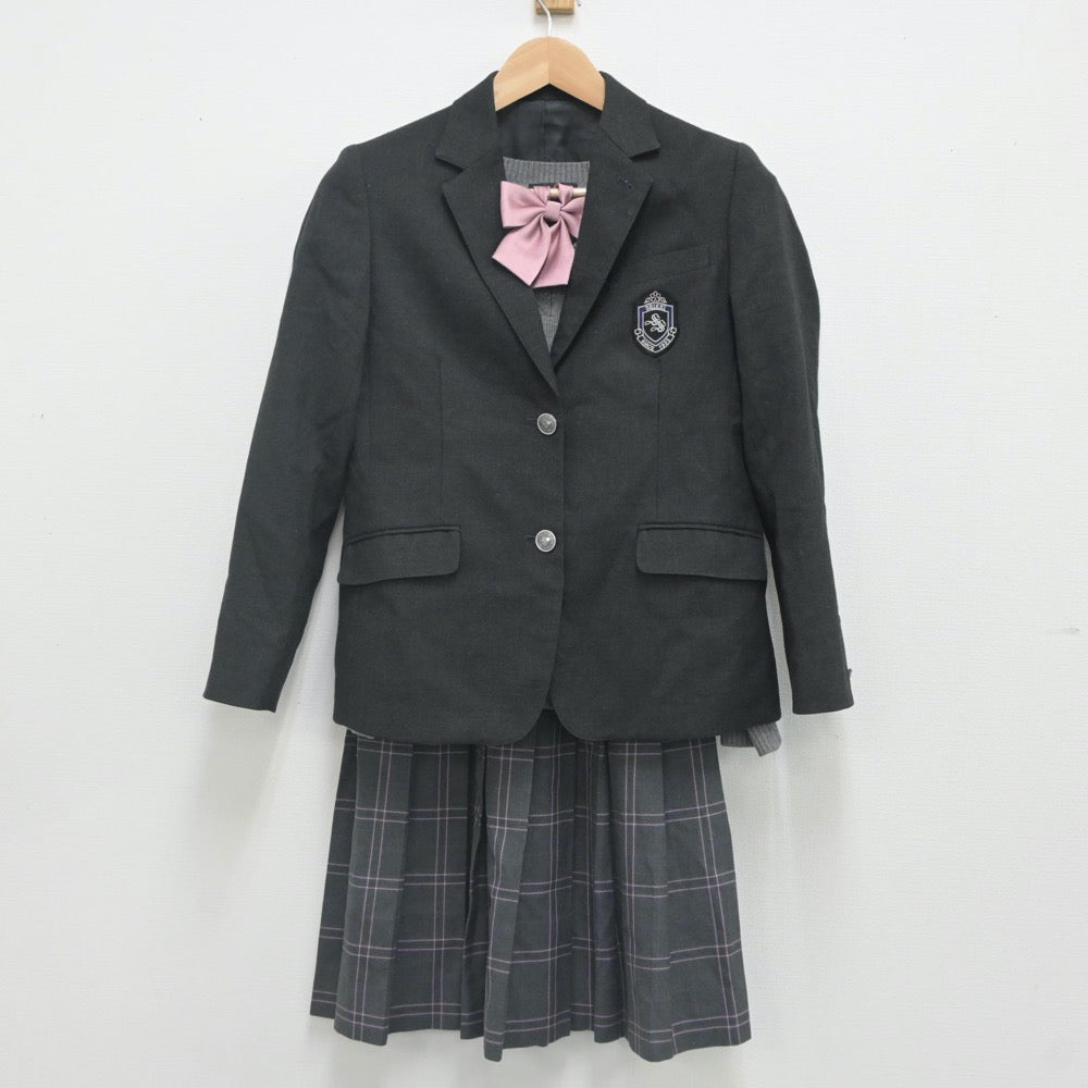 【中古】大阪府 大阪成蹊女子高等学校 女子制服 4点（ブレザー・スカート・ニット）sf023320