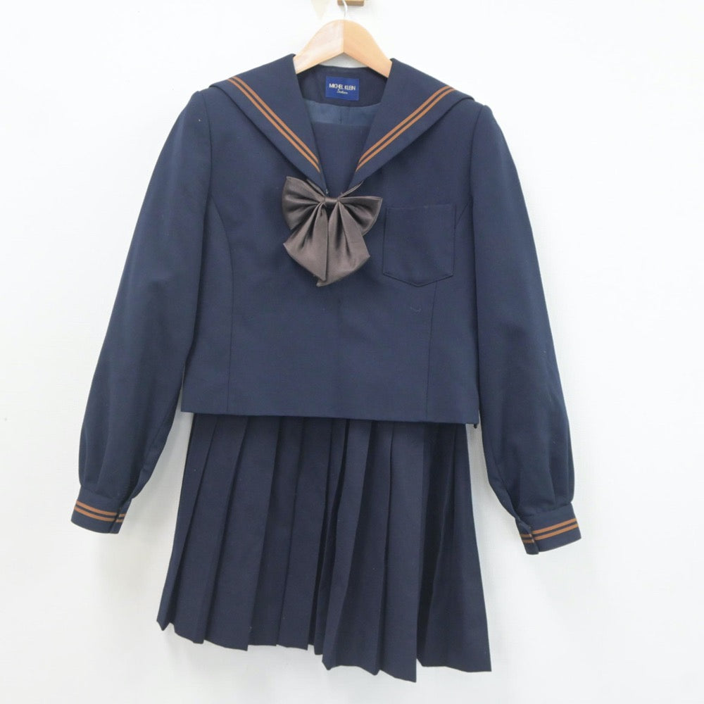 中古制服】茨城県 鹿島高等学校 女子制服 3点（セーラー服・スカート 