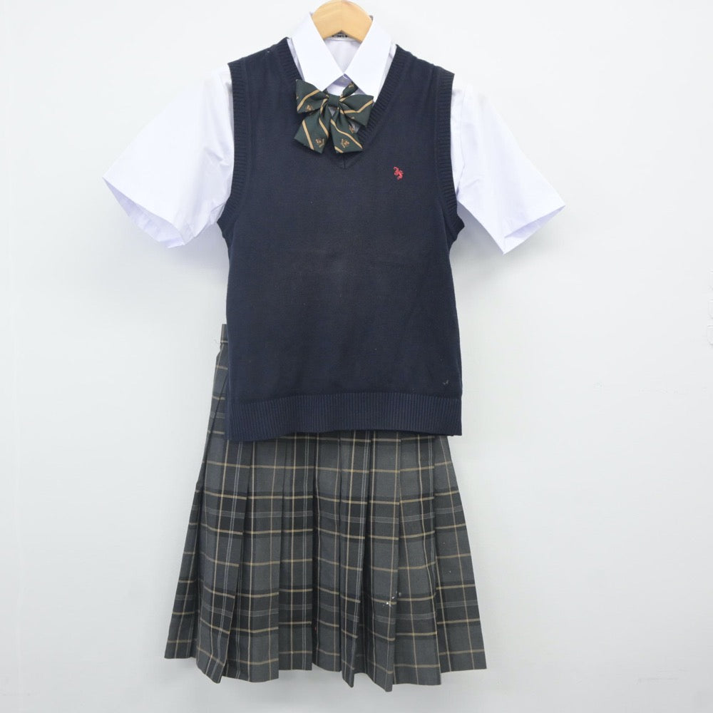 CFT. スカートベスト 中古制服】京都府 京都女子中学校・高等学校 女子制服 3点