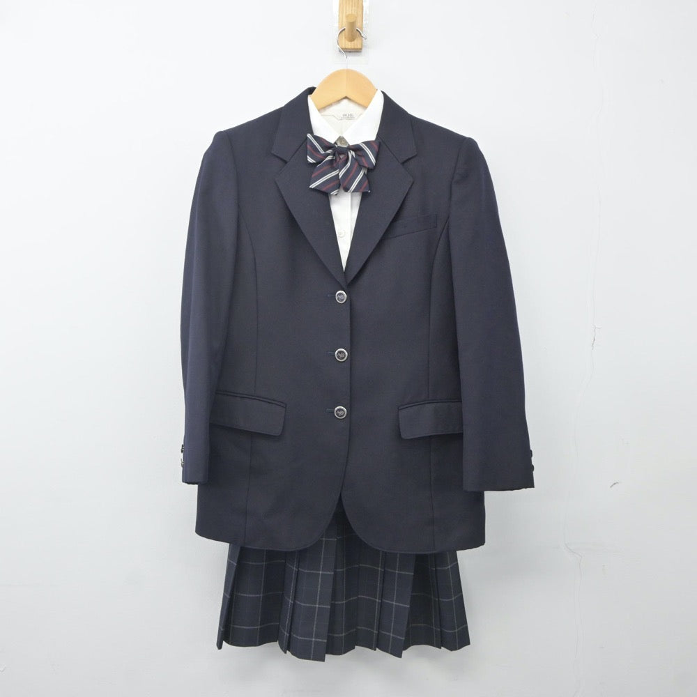 中古制服】千葉県 市川学園高等学校 女子制服 4点（ブレザー・シャツ