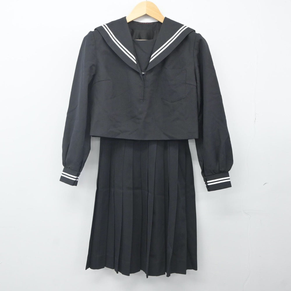 【中古】栃木県 三島中学校 女子制服 2点（セーラー服・スカート）sf024244