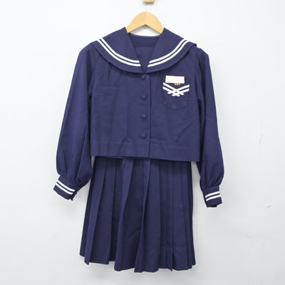 【中古】沖縄県 金武中学校 女子制服 2点（セーラー服・スカート）sf024345