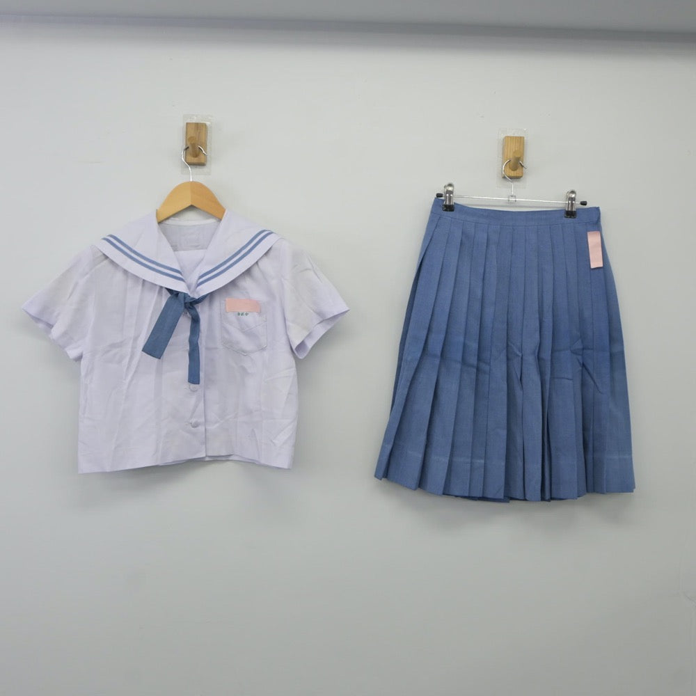 【中古】沖縄県 金武中学校 女子制服 3点（セーラー服・スカート）sf024355