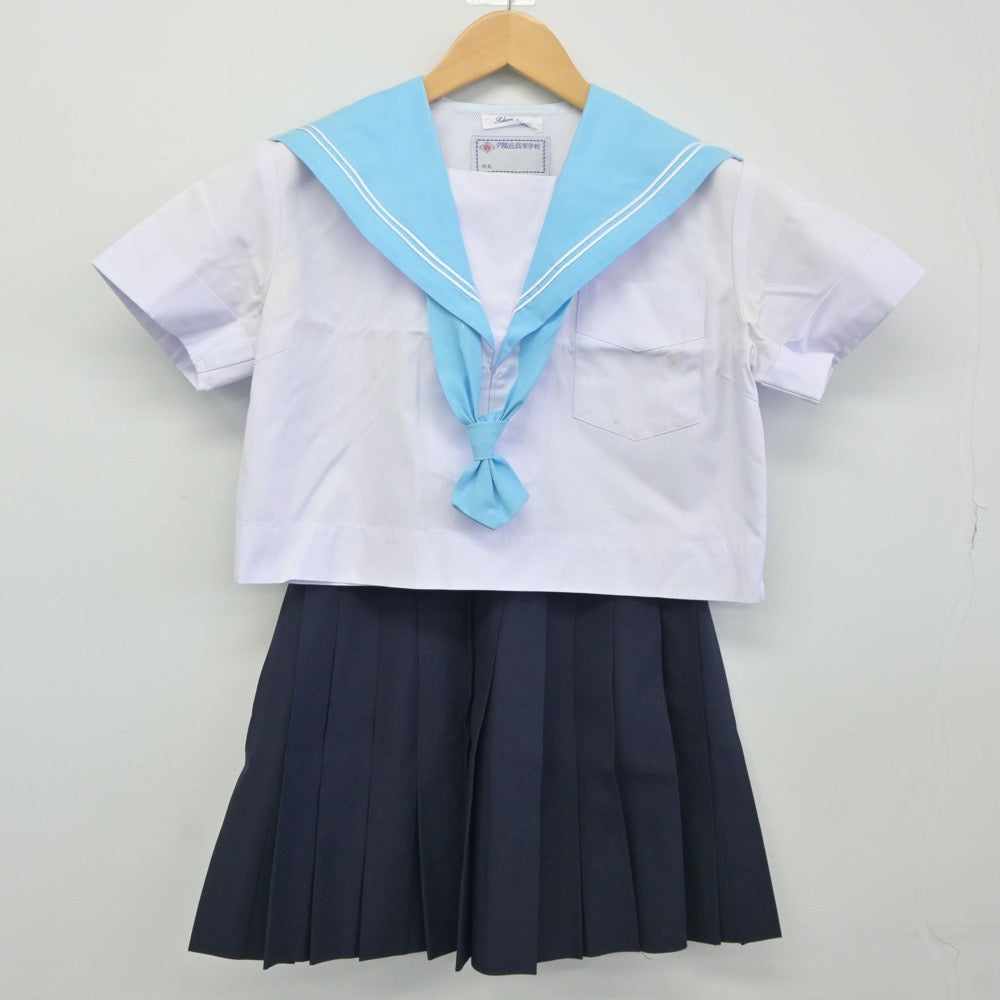 【中古】大阪府 夕陽丘高等学校 女子制服 3点（セーラー服・スカート）sf024428