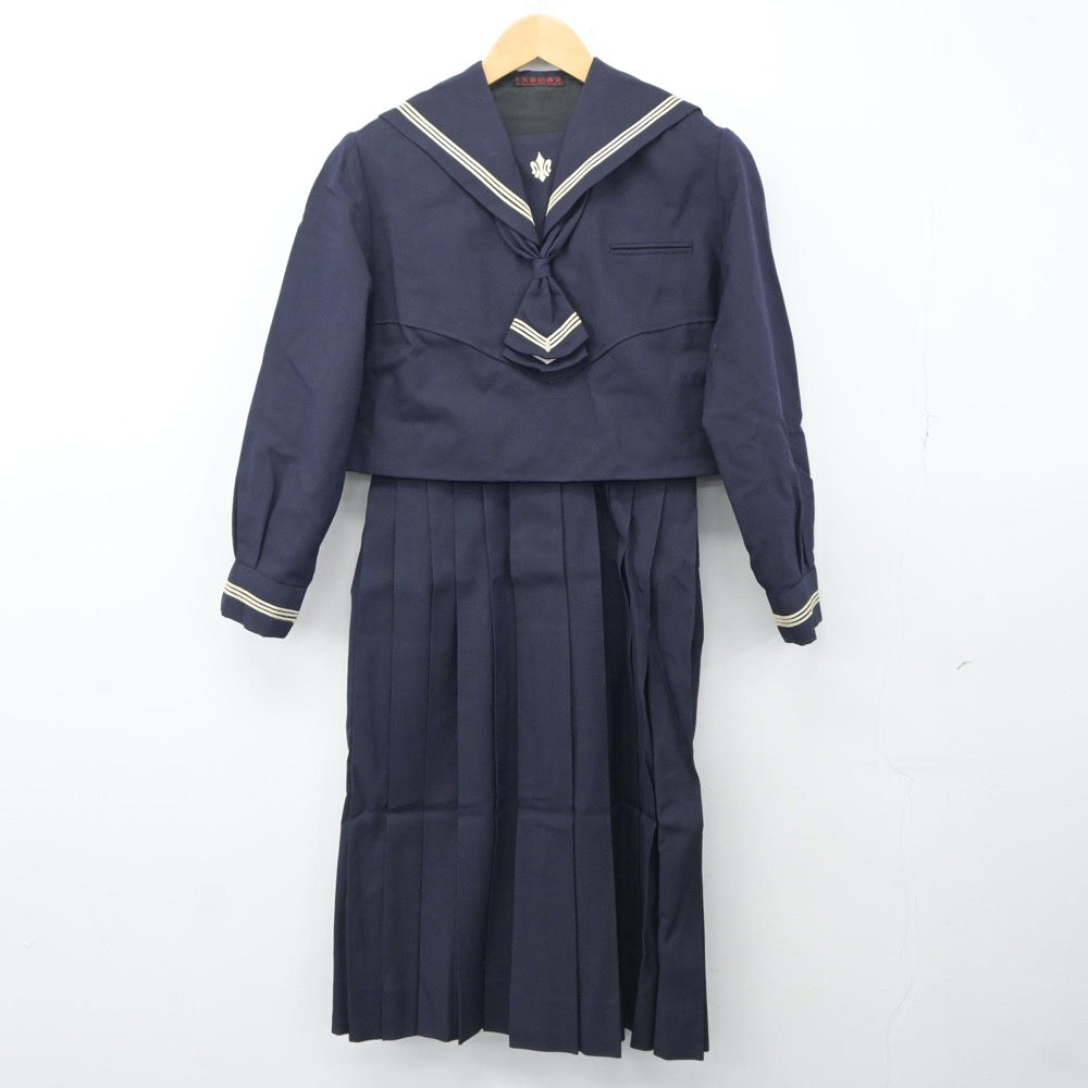 中古制服】東京都 白百合高等学校 女子制服 4点（セーラー服