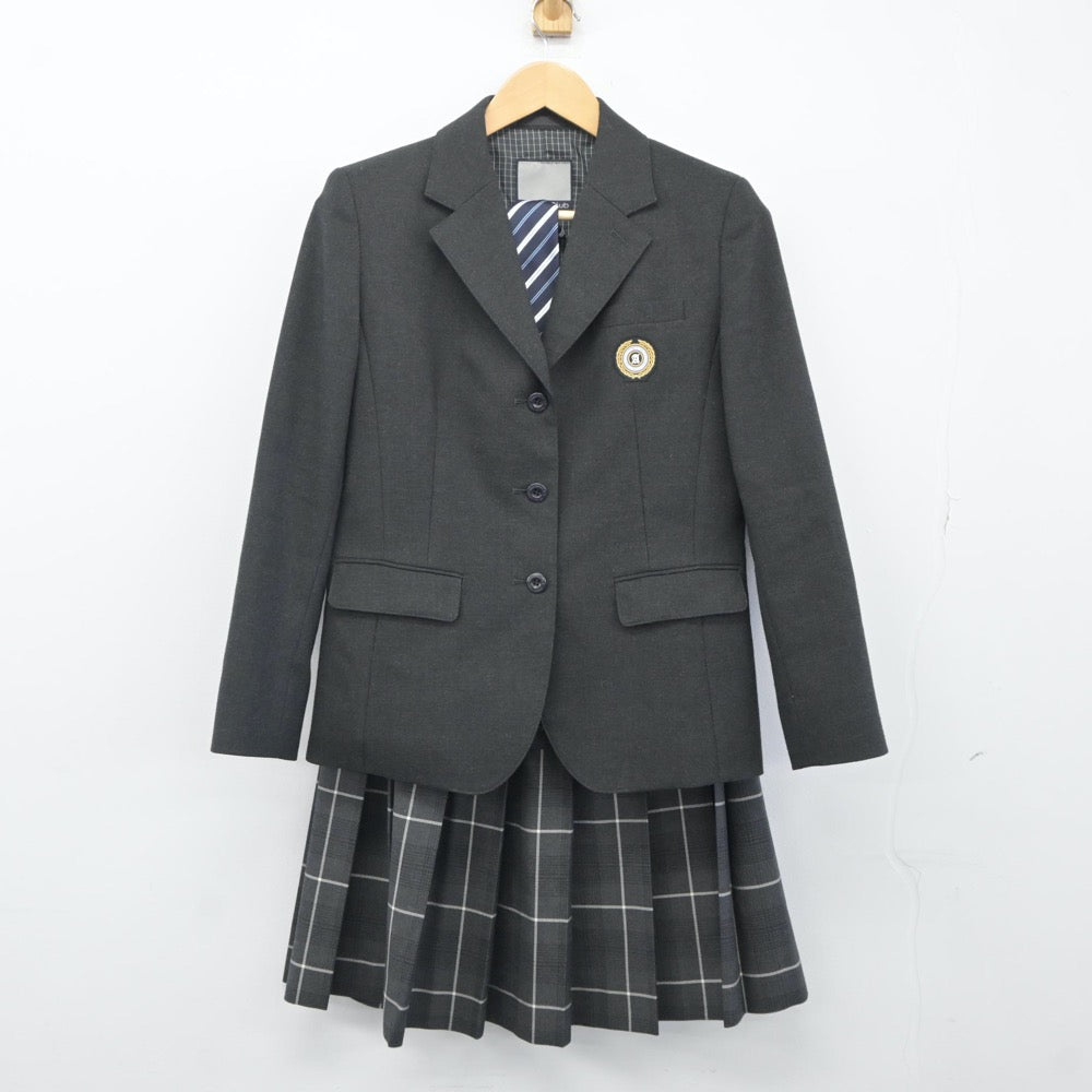 【中古】北海道 札幌厚別高等学校 女子制服 4点（ブレザー・ニット・スカート）sf024773