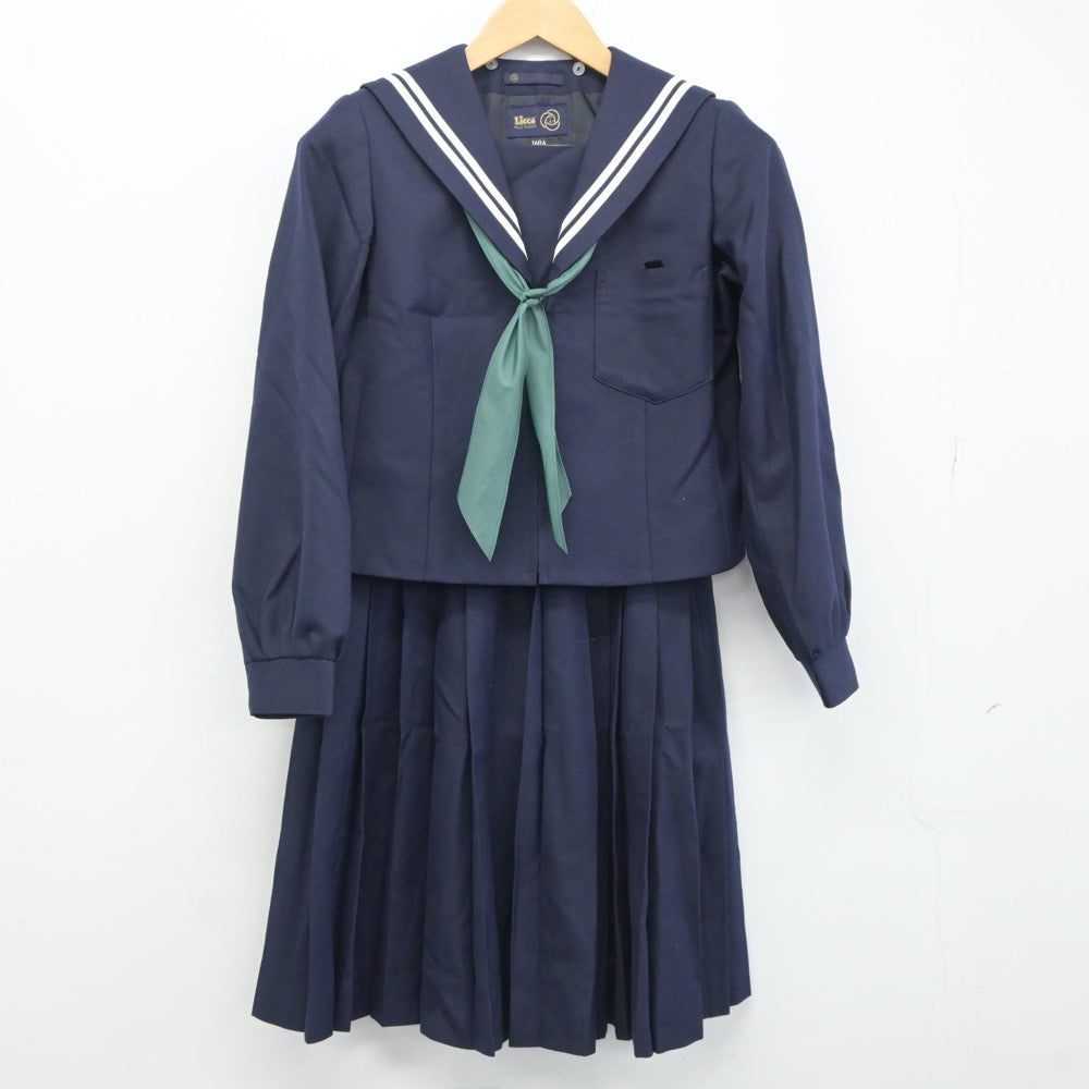 【中古】愛知県 大府南中学校 女子制服 3点（セーラー服・スカート）sf024805