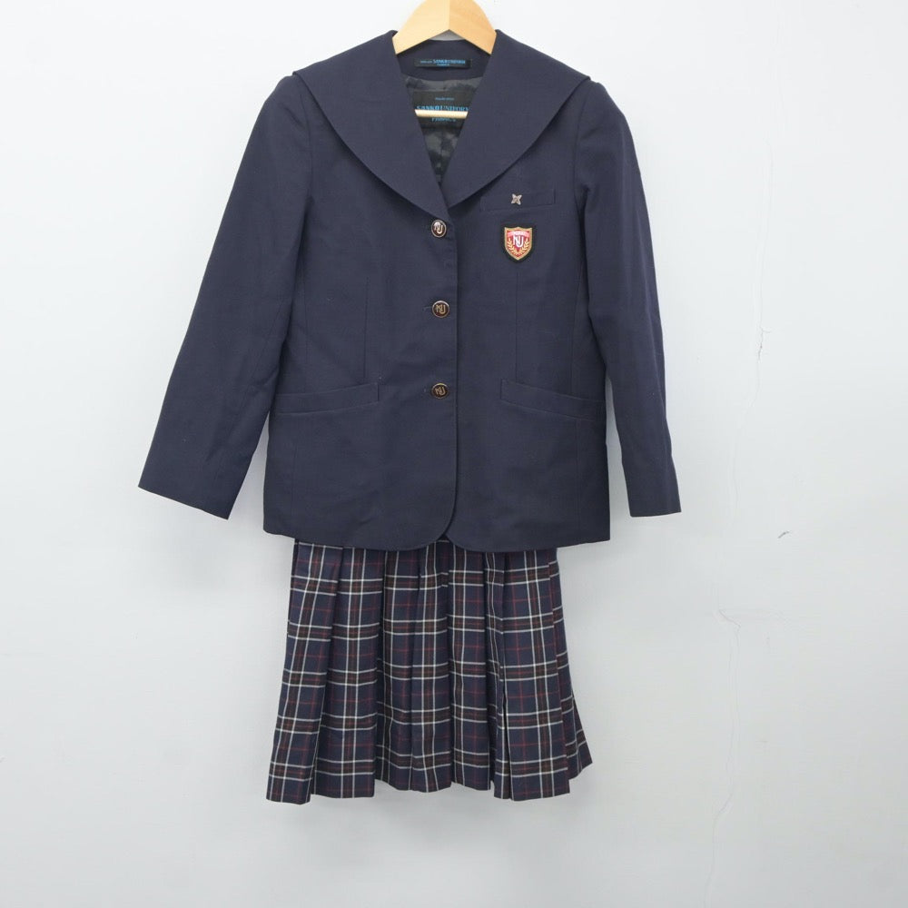 中古制服】岐阜県 大垣日大高等学校 女子制服 3点（ブレザー・ニット