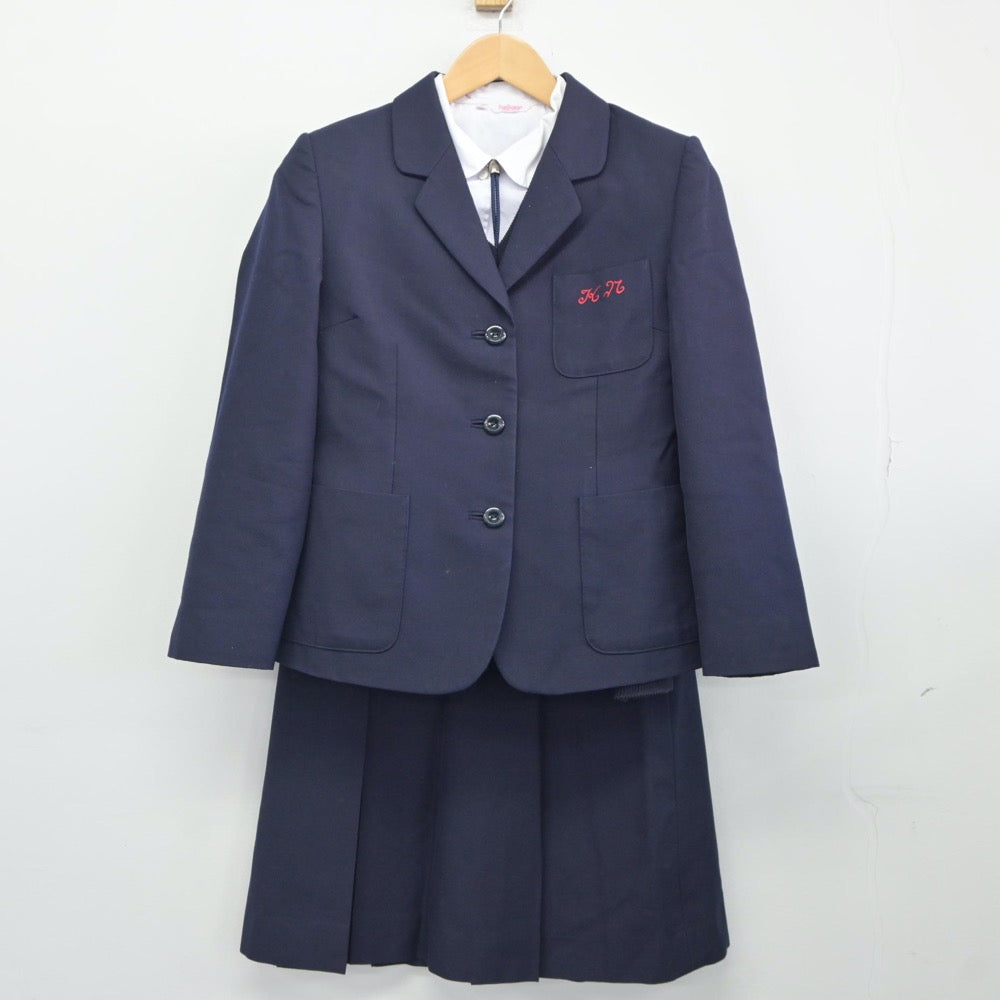 【中古】兵庫県 加古川西高等学校 女子制服 5点（ブレザー・シャツ・ニット・スカート）sf024892