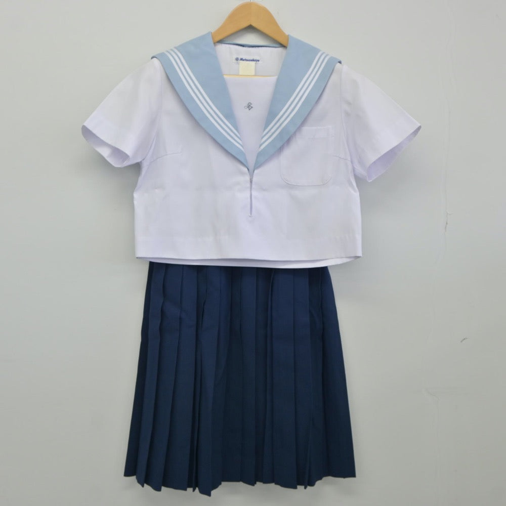 【中古】愛知県 愛知淑徳高等学校 女子制服 2点（セーラー服・スカート）sf025009