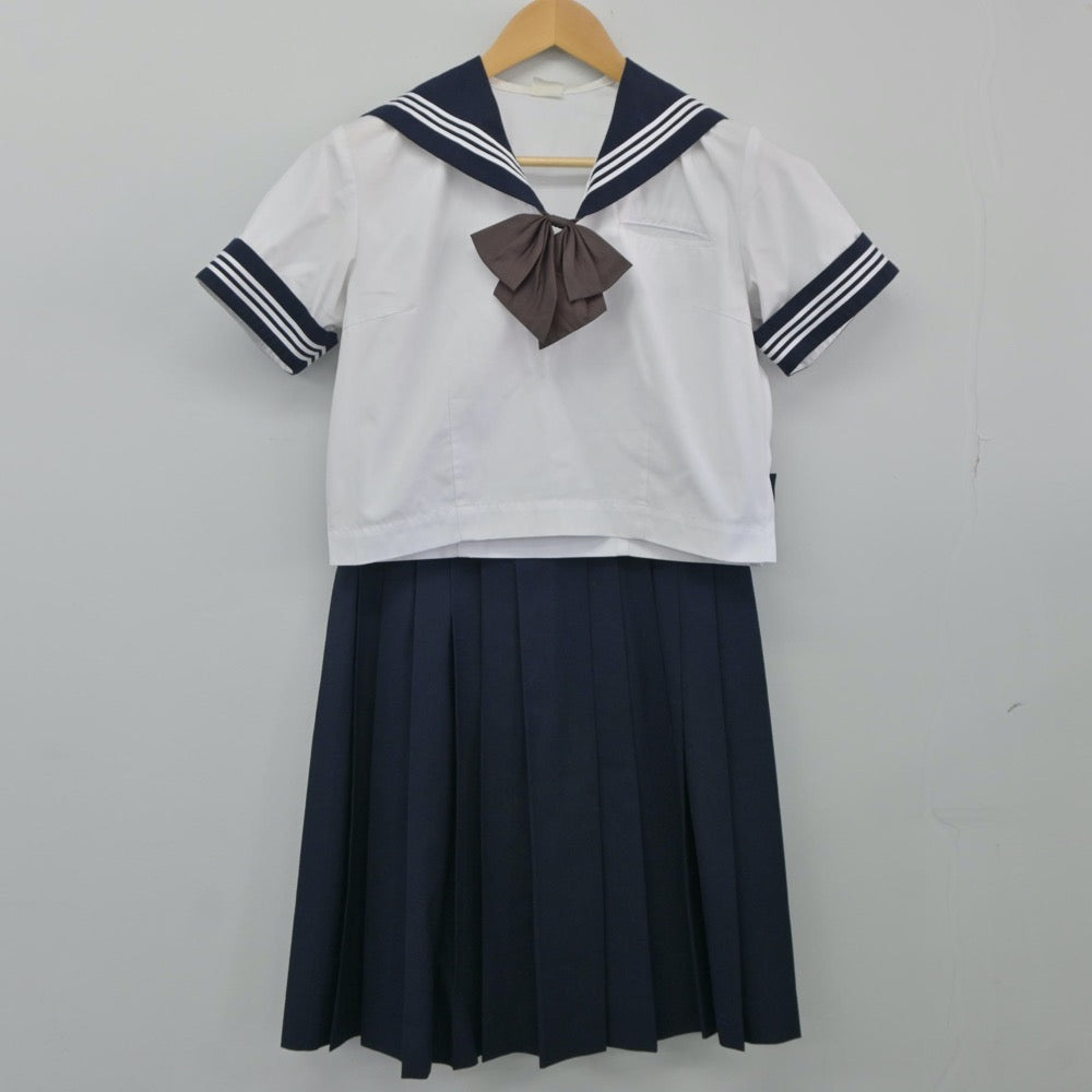 【中古】埼玉県 川越高等学校 女子制服 3点（セーラー服・スカート）sf025075