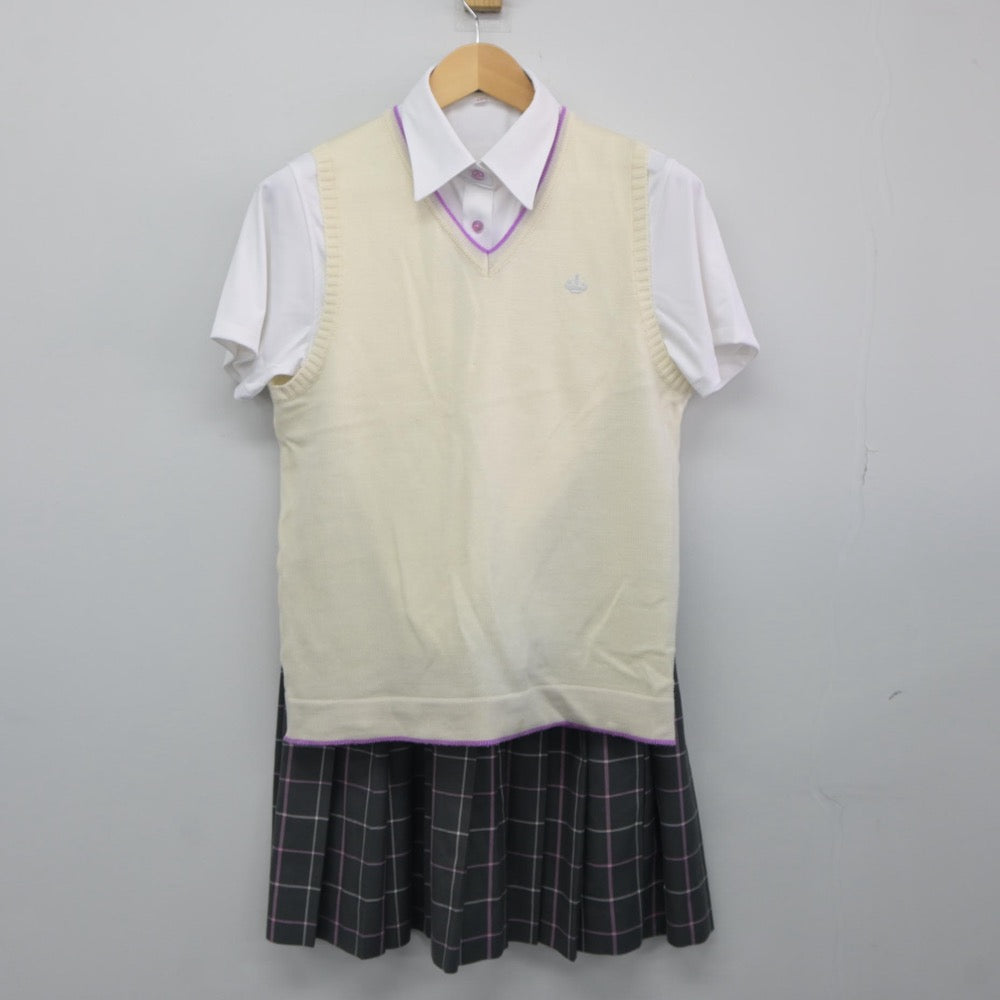 中古制服】大阪府 香ケ丘リベルテ高等学校 女子制服 4点（ニット