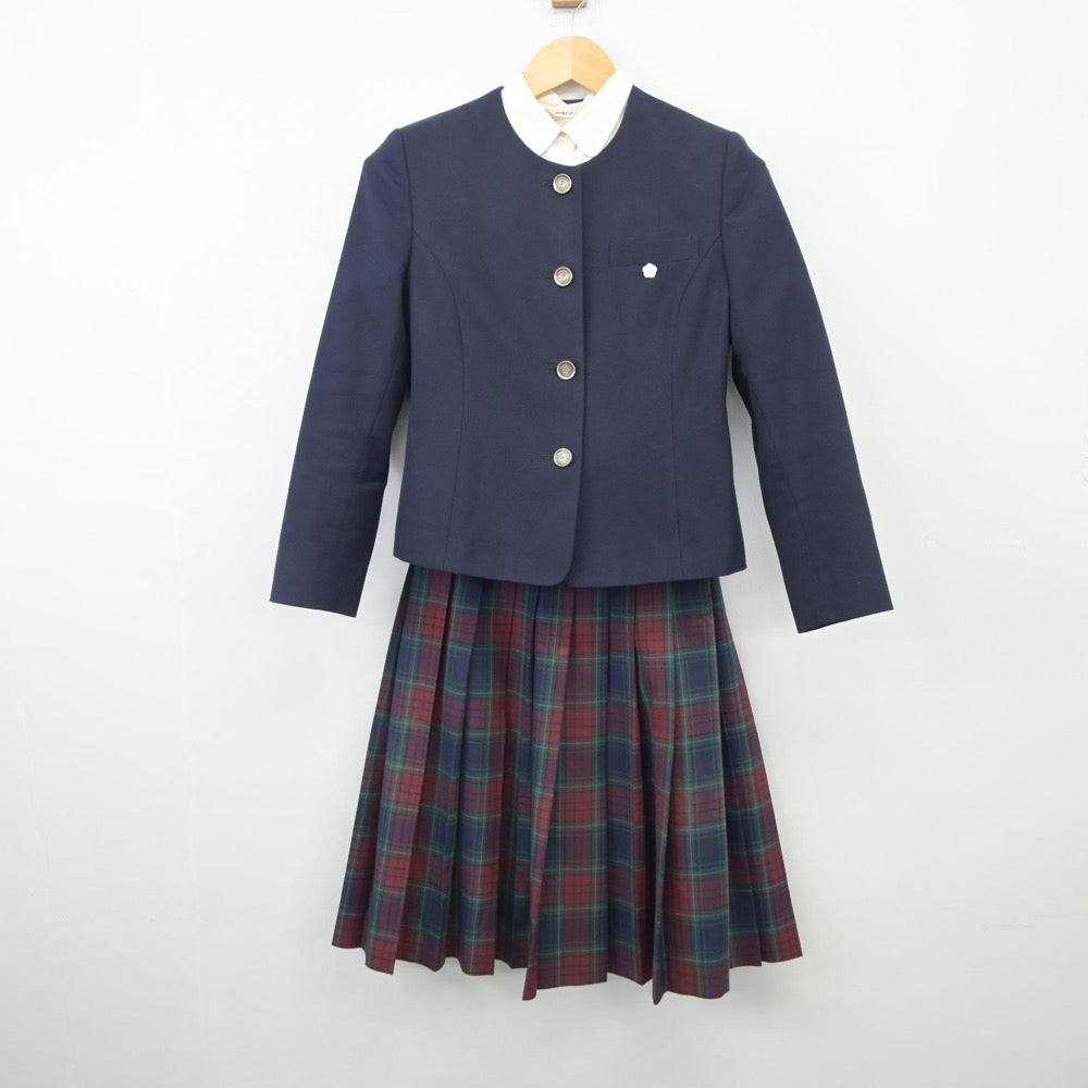 【中古】福岡県 筑陽学園高等学校 女子制服 4点（ブレザー・ニット・シャツ・スカート）sf025270