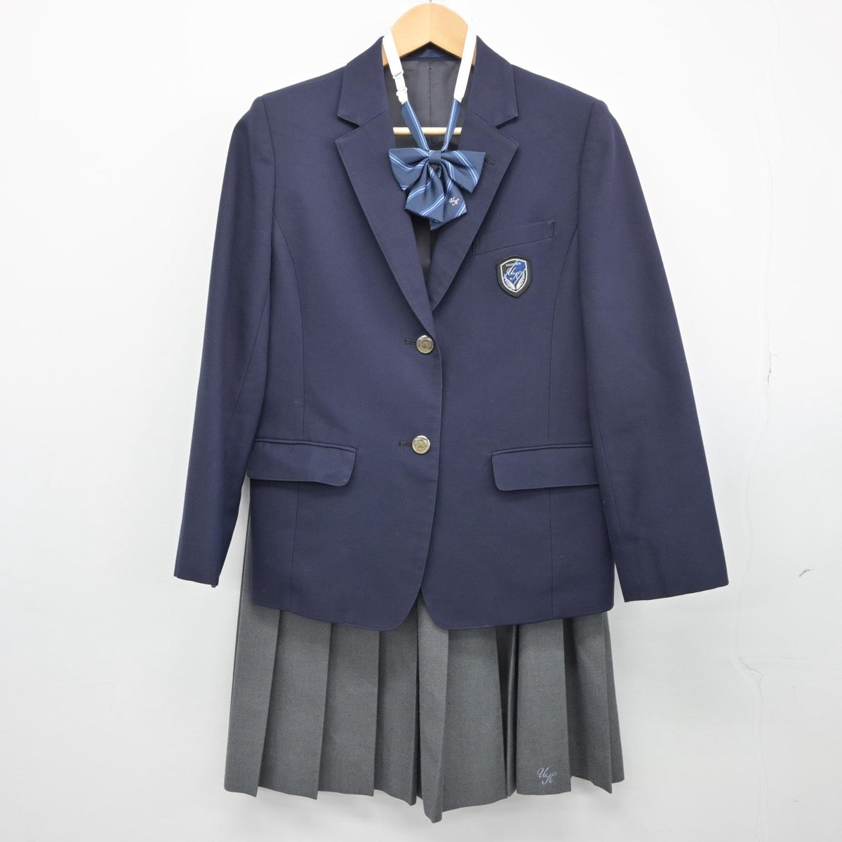 在庫セールＹ652　和歌山北　グレーのセーラーブレザー　大きいサイズ 学生服