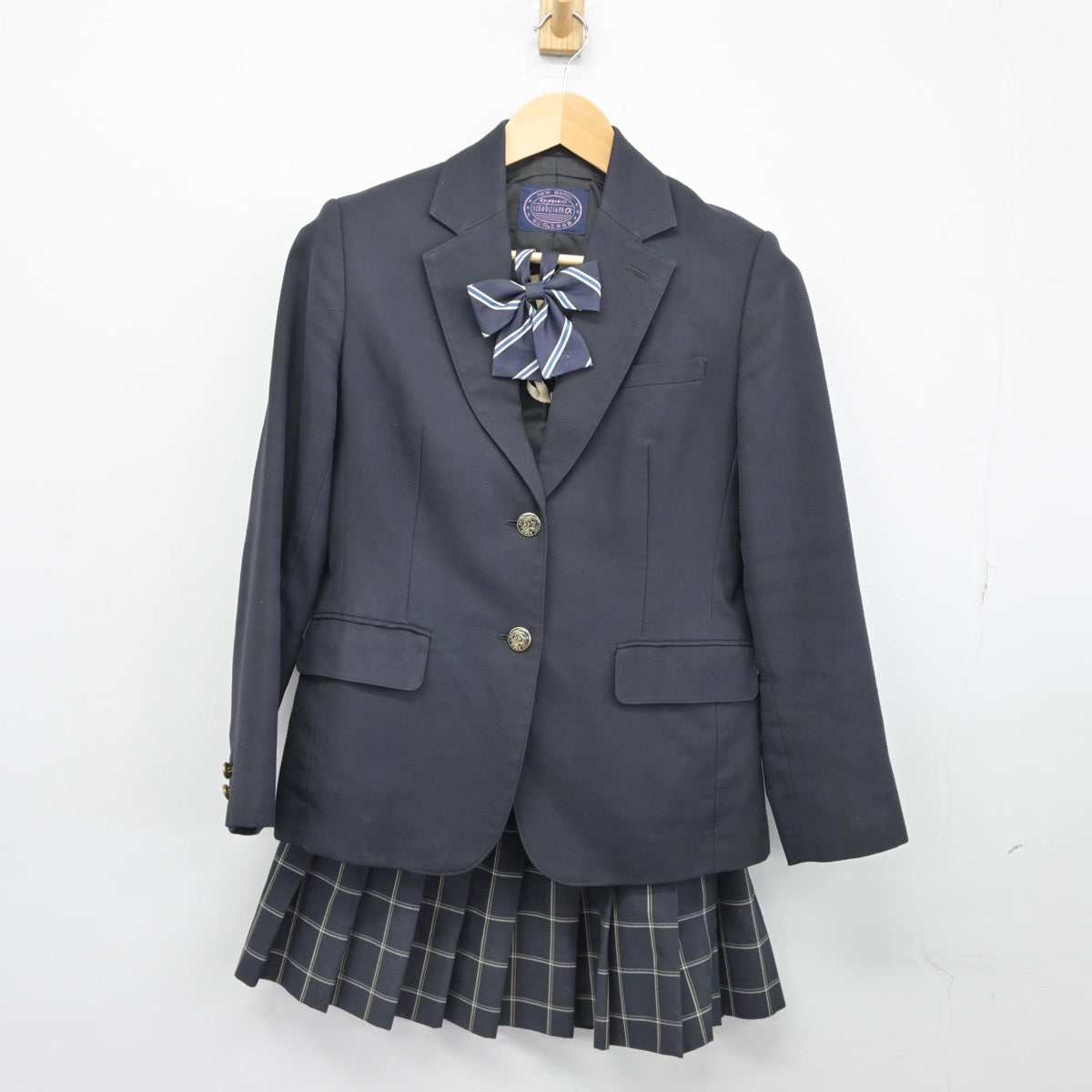 中古制服】東京都 墨田川高等学校 女子制服 3点（ブレザー・スカート