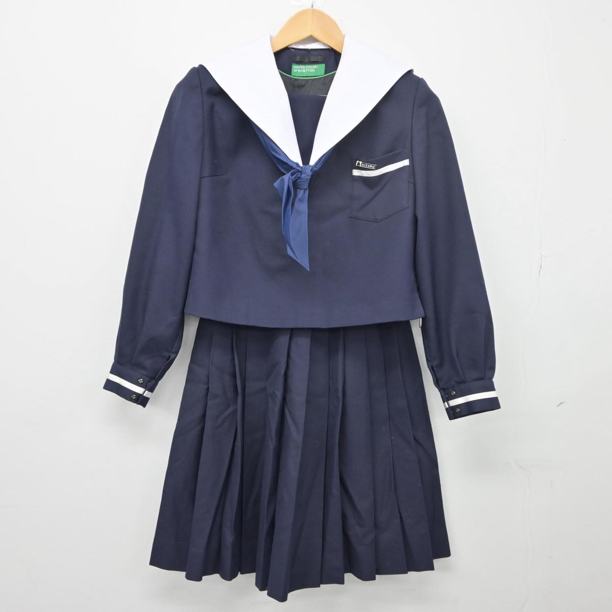 【中古】大分県 大分舞鶴高等学校 女子制服 4点（セーラー服・スカート）sf025896