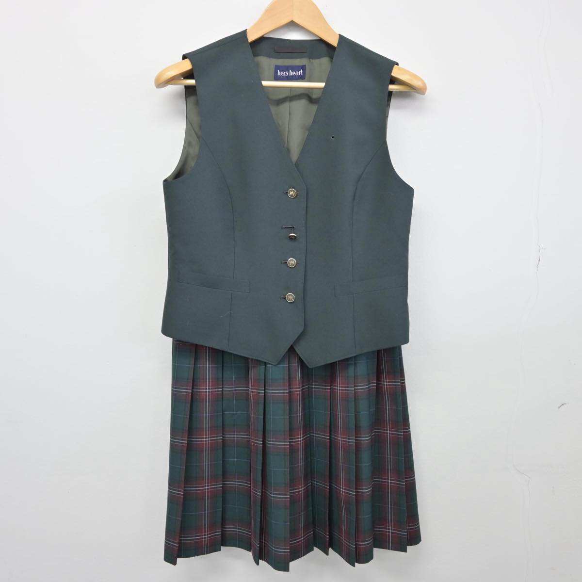 中古制服】千葉県 江戸川学園取手高等学校 女子制服 2点（ベスト・スカート）sf026010【リサイクル学生服】 | 中古制服通販パレイド