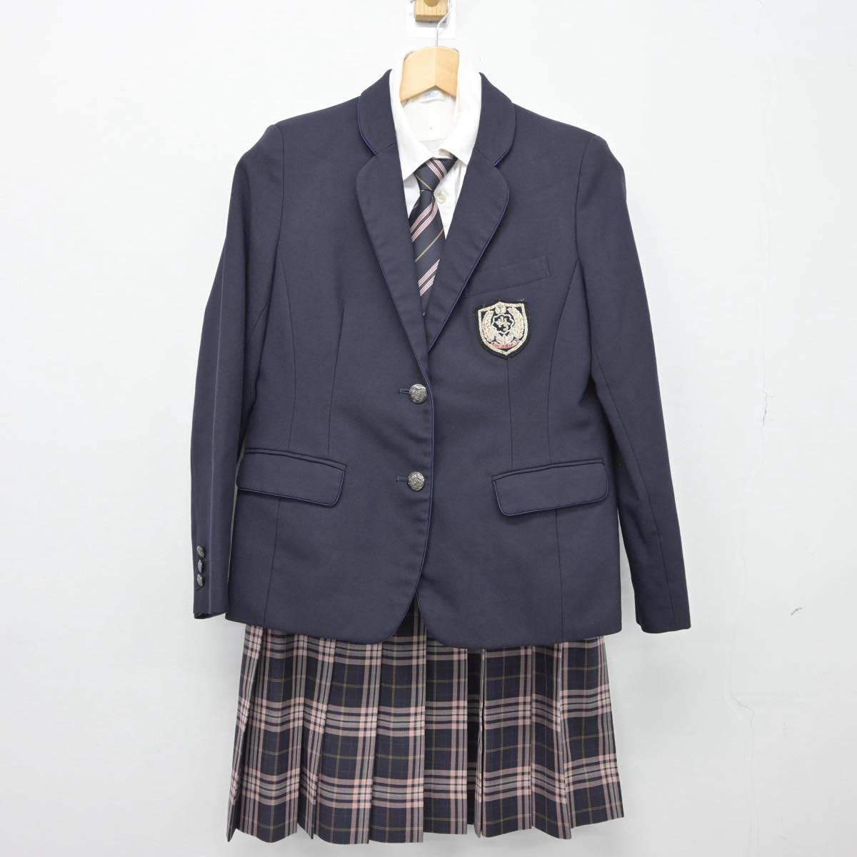 【中古】山形県 東北文教大学山形城北高等学校 女子制服 4点（ブレザー・シャツ・スカート）sf026490