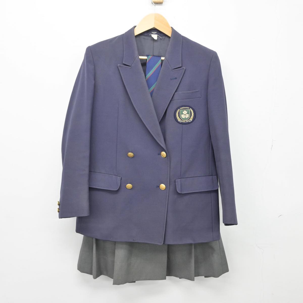 中古制服】東京都 駒込高等学校 女子制服 3点（ブレザー・スカート