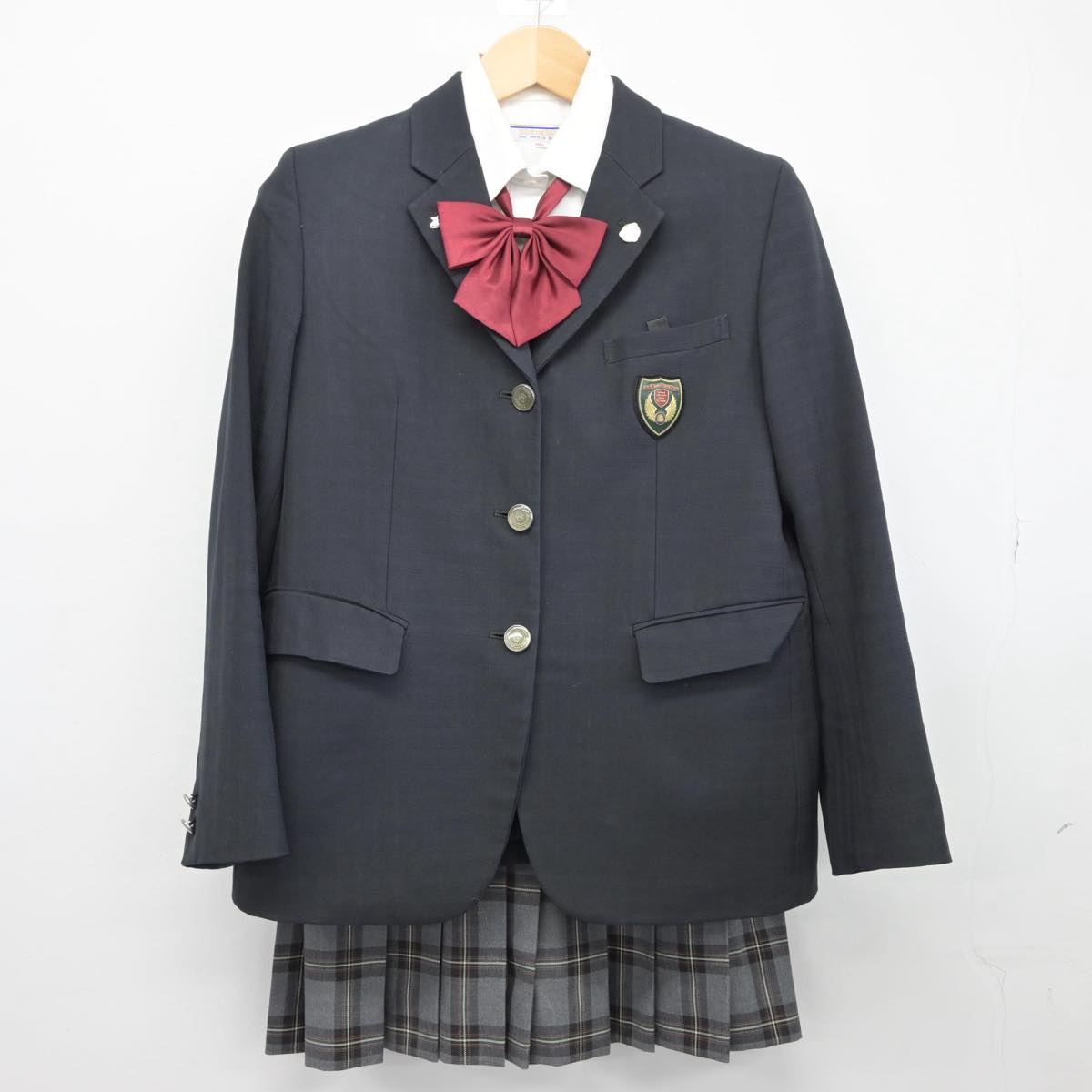 【中古】埼玉県 栄東高等学校 女子制服 7点（ブレザー・シャツ・ベスト・スカート）sf026640