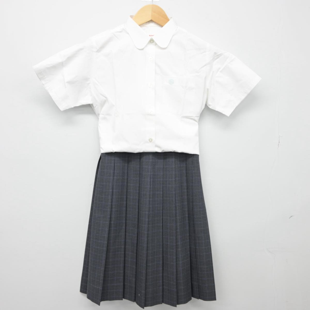 中古制服】香川県 香川中央高等学校 女子制服 2点（シャツ・スカート